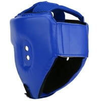 Боксово каска, охрана на глава PU кожа ергономичен дизайн за тренировки синьо големи размери