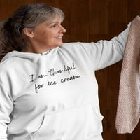Благодарен за дизайн на сладолед Hoodie Women -goatdeals Designs, женски малки